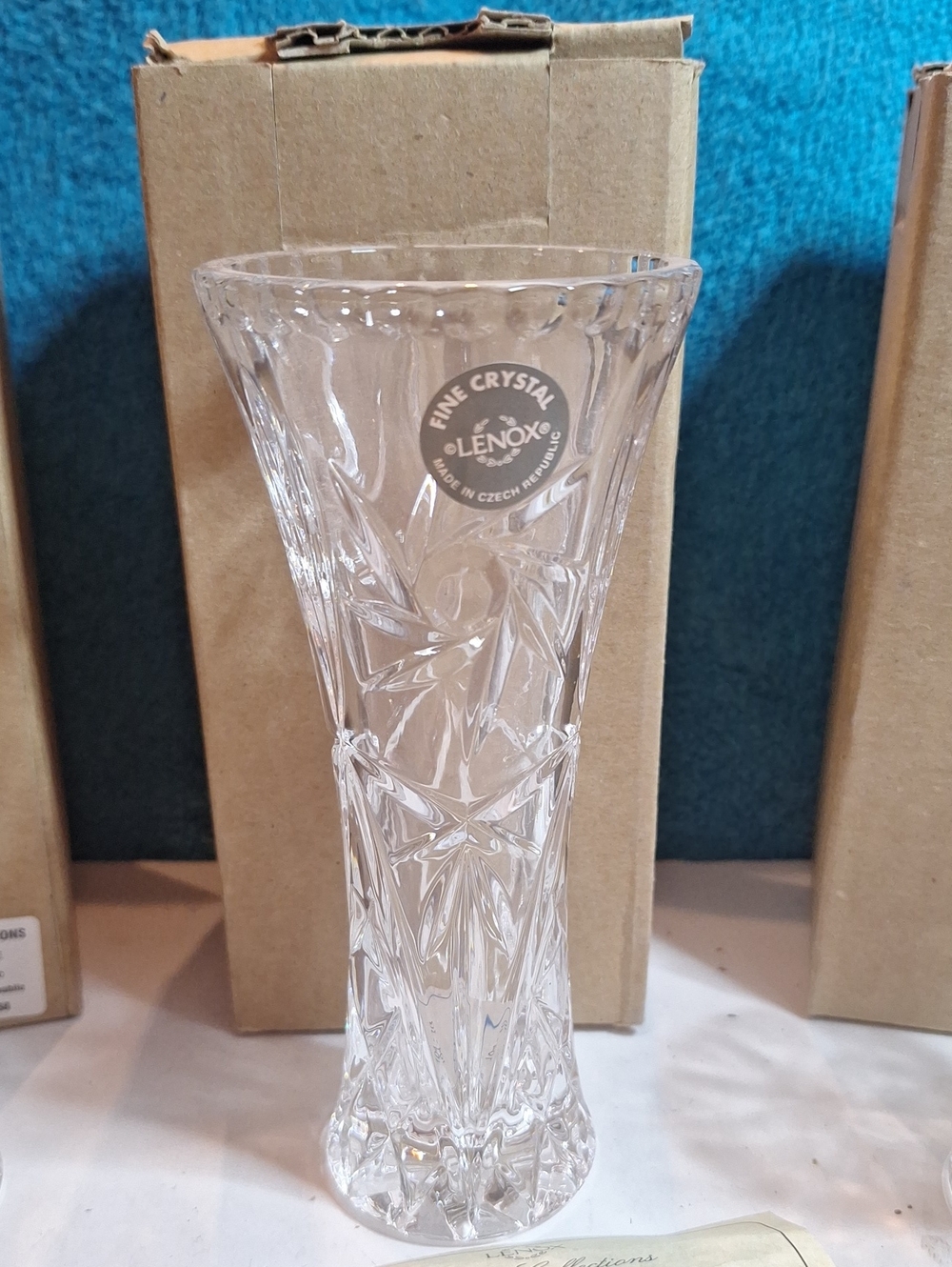 Lenox Crystal Star Vases from Lenox Collections 1 - 6 Inch and 2 - 4 Inches - Picture 7 of 9